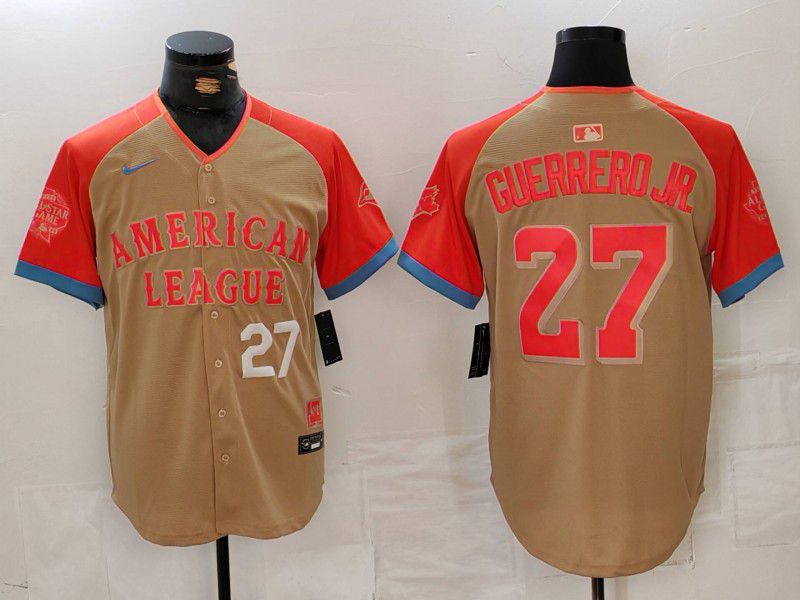 Men Toronto Blue Jays #27 Guerrero jr Orange All star 2024 Nike MLB Jersey style 2->women mlb jersey->Women Jersey